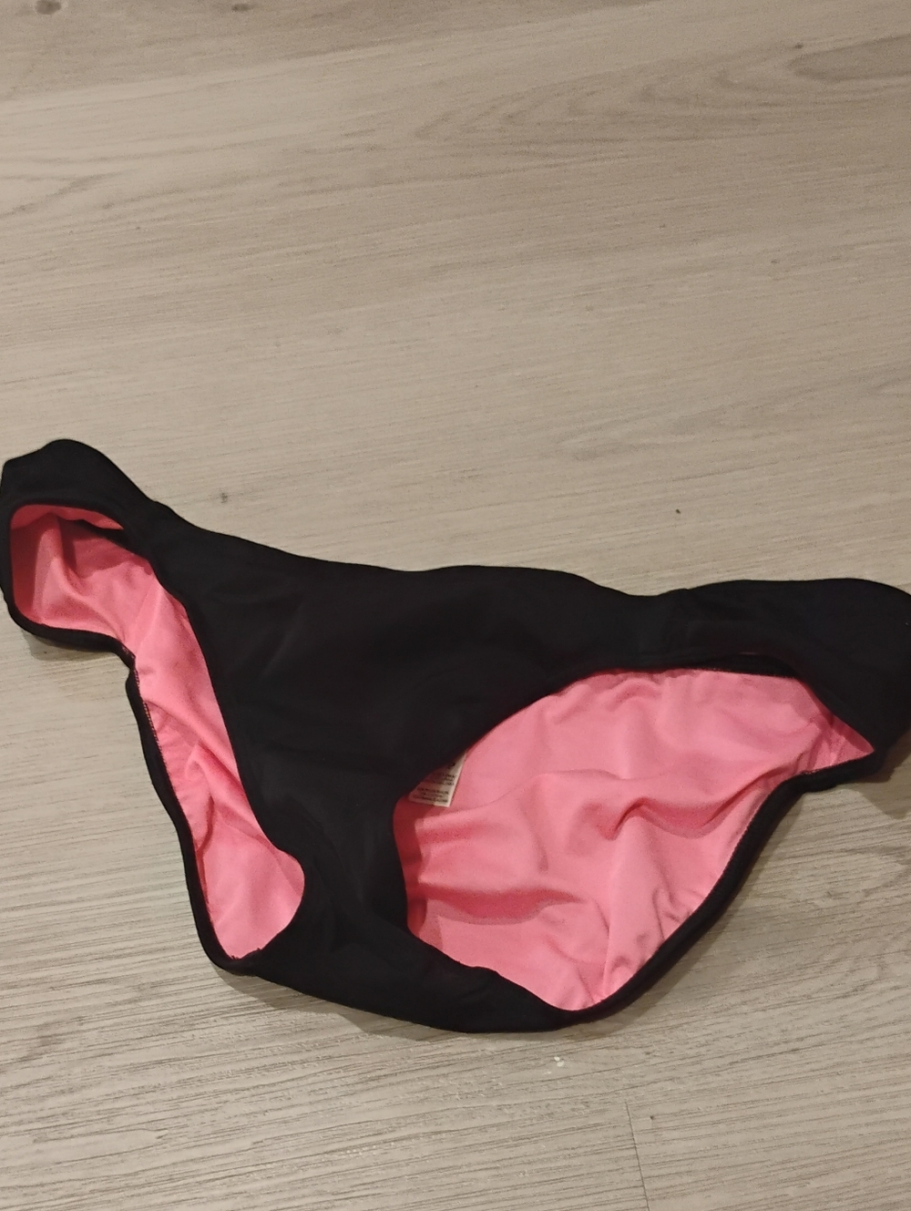 Victoria's Secret PINK Ruched Side Black Bikini Bottom Sz S